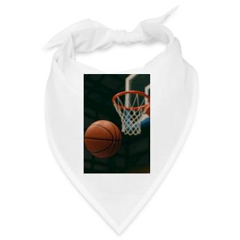 Basketball auf dem Weg zum Korb - Bandana - Weiß - Vorne