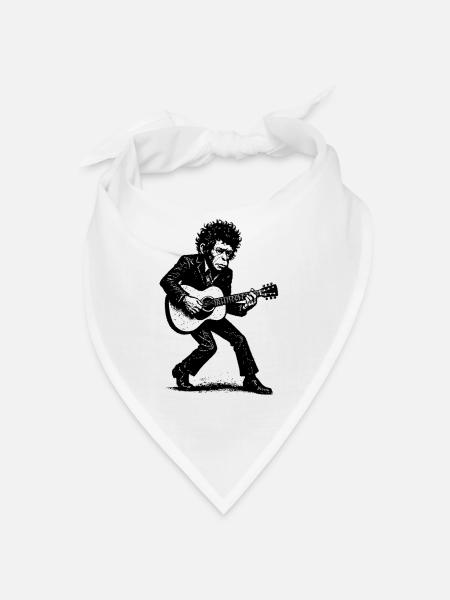 Singer Songwriter | The Monkey Dancer - Bandana - white - Front