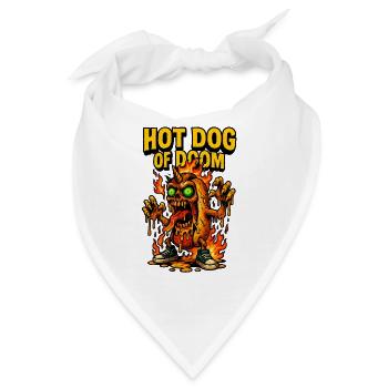 Hot Dog of Doom - Bandana - Weiß - Vorne