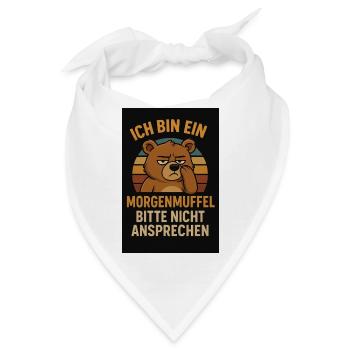 Morgenmuffel - Bandana - Weiß - Vorne