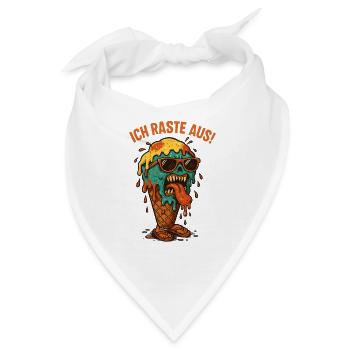 Schmelzendes Eisgesicht - Bandana - Weiß - Vorne