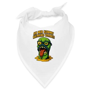 An mir kommt niemand vorbei Monster - Bandana - Weiß - Vorne
