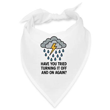 Neustart zum Lachen: Temporal Tech Humor - Bandana - Weiß - Vorne