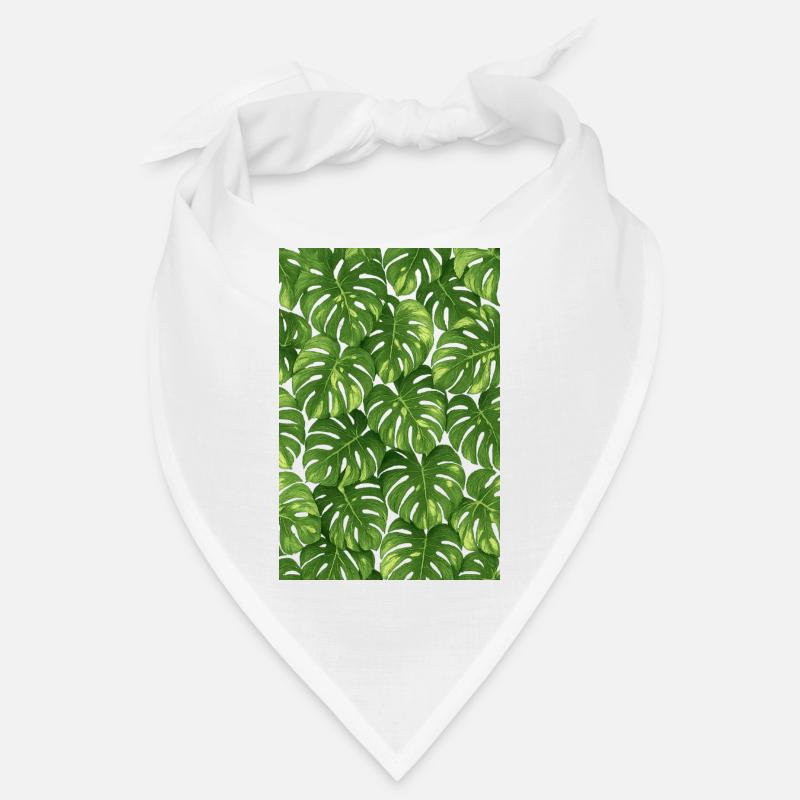 Monstera - Bandana - blanc