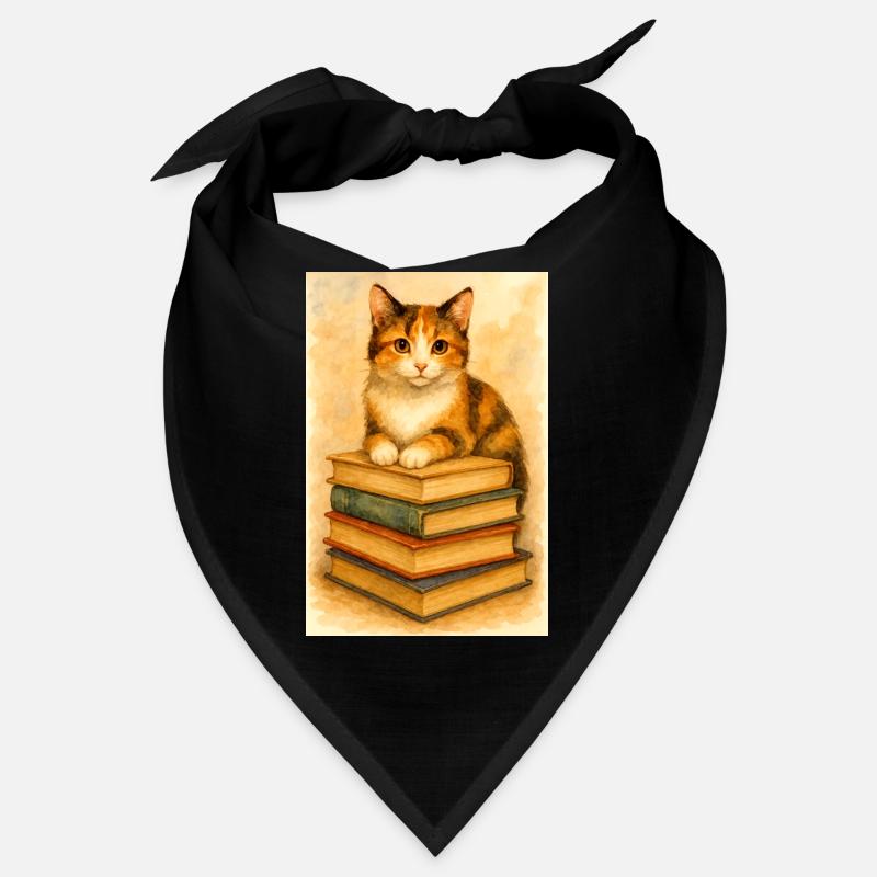 Cat and books Bandana
