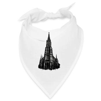 Ulmer Münster Turm Streetart - Bandana - Weiß - Vorne
