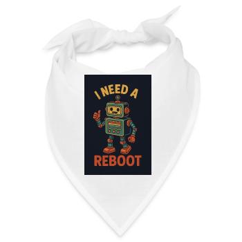 Reboot retro KI Roboter - Bandana - Weiß - Vorne