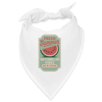 Wassermelone Retro Sommer - Bandana - Weiß - Vorne