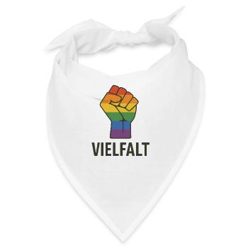 Vielfalt LGBTQ - Bandana - Weiß - Vorne