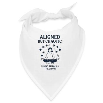 Ausgewogenes und chaotisches Meditationsdesign - Bandana - Weiß - Vorne