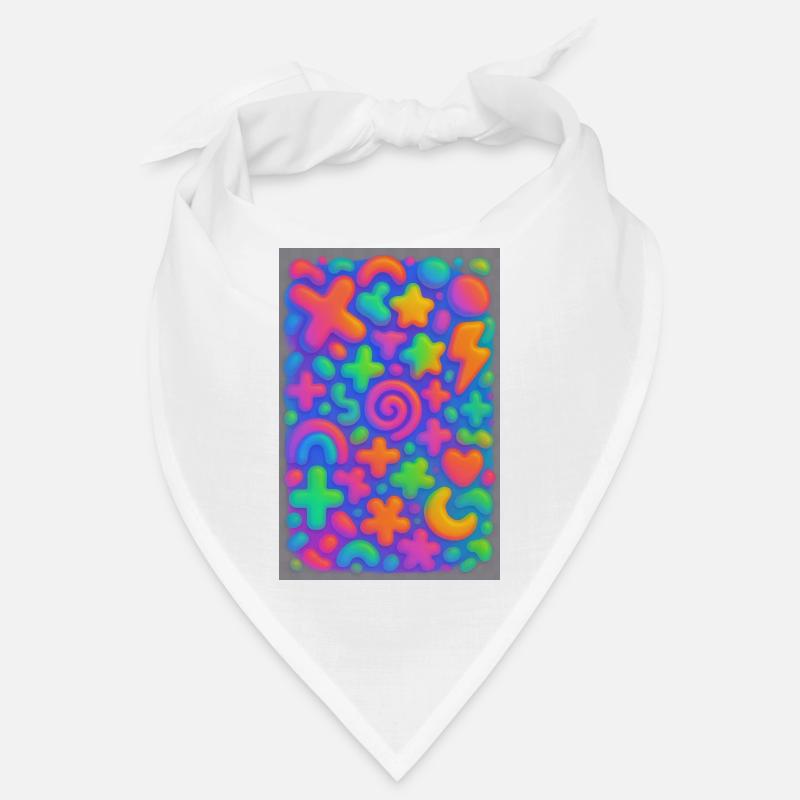 Neon Overload - Explosion de pop art 3D qui se chevauche Bandana