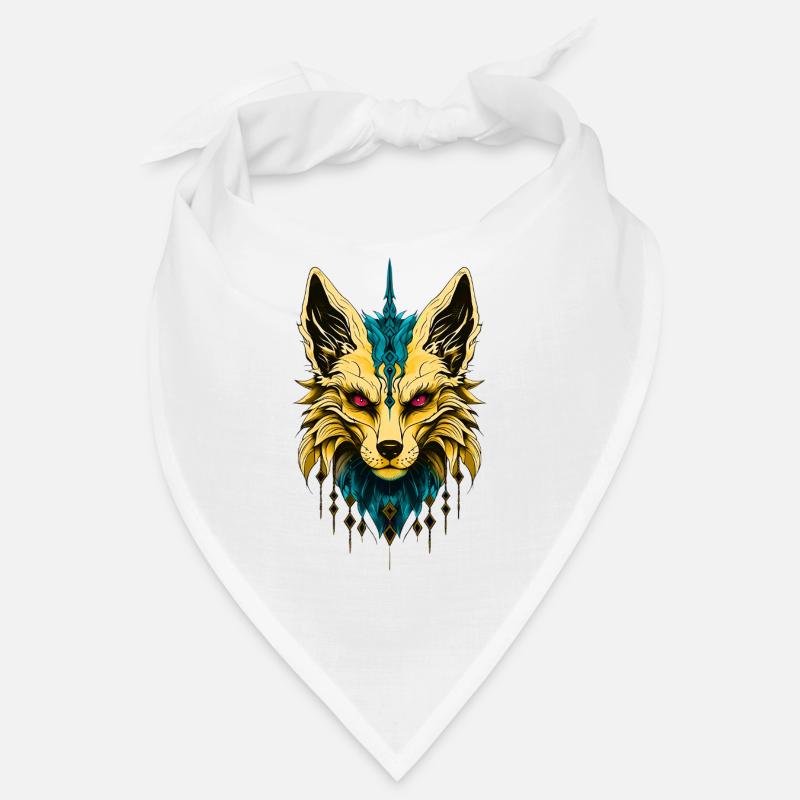 The mystical fox head, noble and mysterious. Bandana