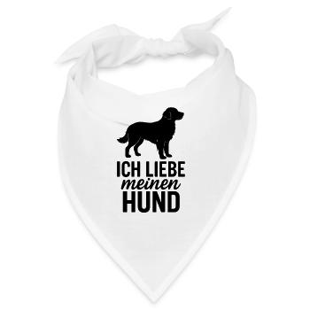 ich liebe meinen Hund 6 - Bandana - Weiß - Vorne