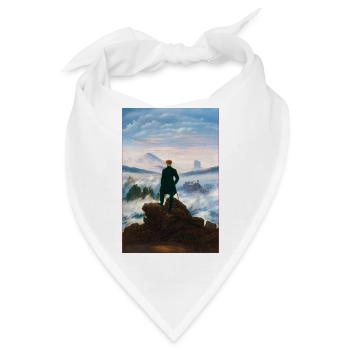 Caspar David Friedrich Wanderer über dem Nebelmeer - Bandana - Weiß - Vorne