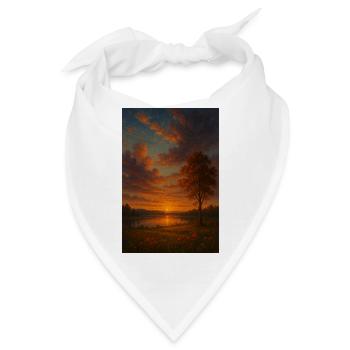 Sonnenuntergang - Bandana - Weiß - Vorne