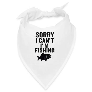 Sorry I Can’t – I’m Fishing Angel Design - Bandana - Weiß - Vorne