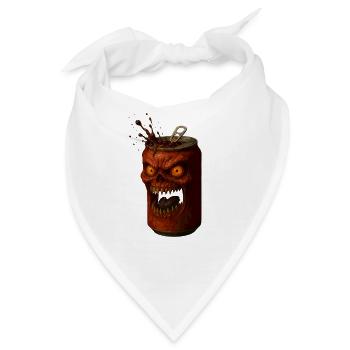 Wütige Horror Dose - Bandana - Weiß - Vorne