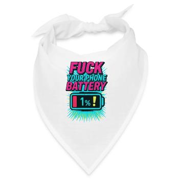 Battery Rage - Bandana - Weiß - Vorne