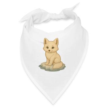Nordische Arktis - Polarfuchs - Bandana - Weiß - Vorne