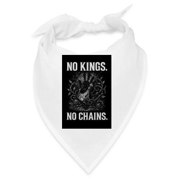 NO KINGS NO CHAINS - Bandana - Weiß - Vorne