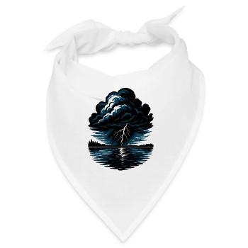 Sturm über den See - Bandana - Weiß - Vorne