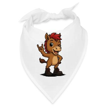 Punk Rock Foal - Bandana - Weiß - Vorne
