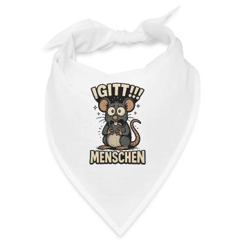 Igitt ich hasse Menschen lustiger Spruch - Bandana - Weiß - Vorne