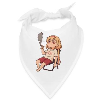 Chill Chibi Stoner Girl - Bandana - Weiß - Vorne