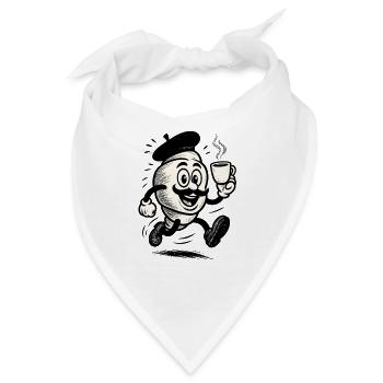 Französisches Croissant - Bandana - Weiß - Vorne