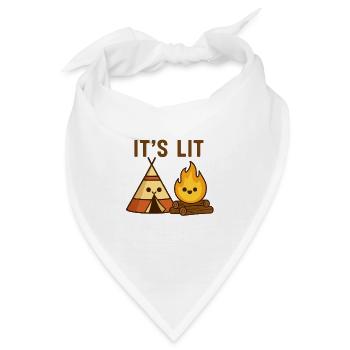 It’s Lit – Lagerfeuer mit Humor - Bandana - Weiß - Vorne