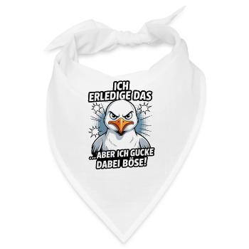 Ich mach das aber ich gucke dabei böse Möwe - Bandana - Weiß - Vorne