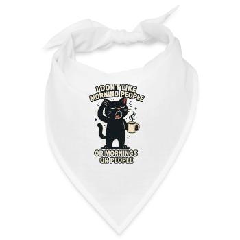 I Hate Morning People And Mornings And People - Bandana - Weiß - Vorne