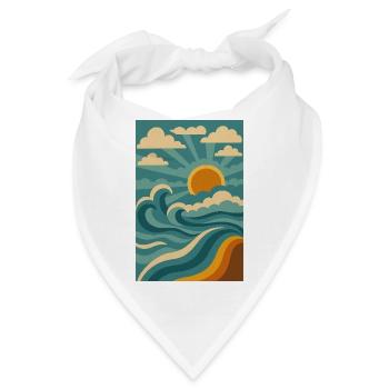 Wellen der Nostalgie - Bandana - Weiß - Vorne