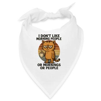 I Hate Morning People And Mornings And People - Bandana - Weiß - Vorne