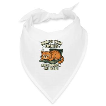Lustige Sprüche Katze Büro Arbeit Kollegen - Bandana - Weiß - Vorne