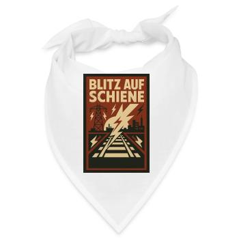 Blitz Schiene Eisenbahn - Bandana - Weiß - Vorne