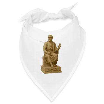 Antiker Philosophenstatue mit Smartphone - Bandana - Weiß - Vorne