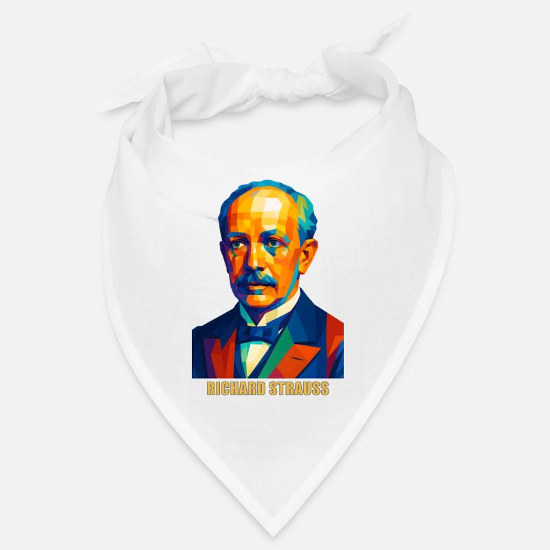 WPAP Polygon Portrait Richard Strauss Composer Bandana