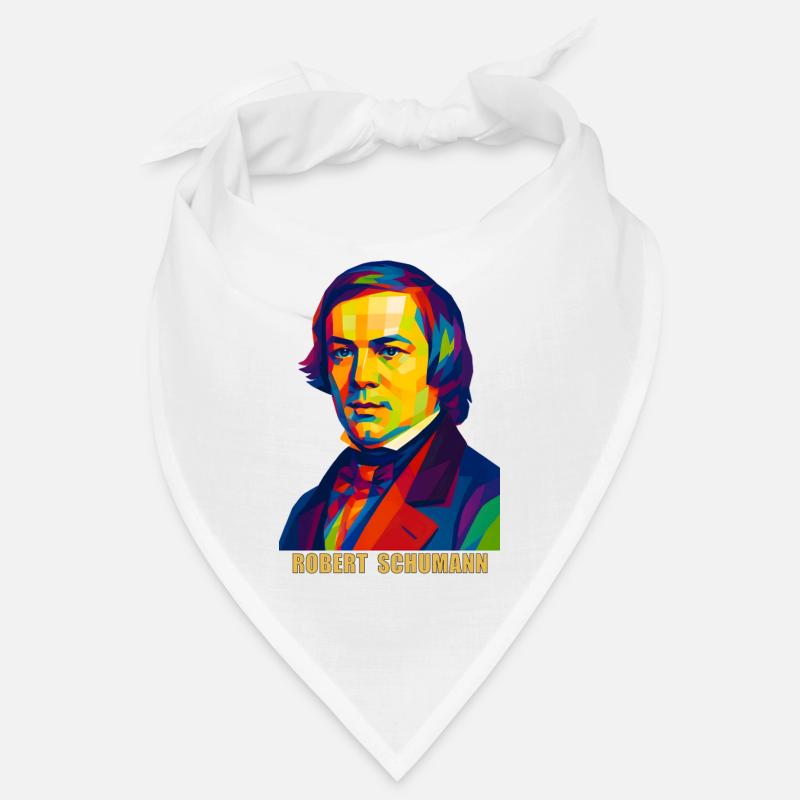 WPAP Polygon Portrait Robert Schumann Komponist Bandana