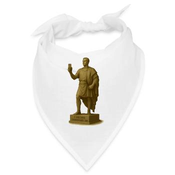 Antiker Philosophieroboter mit Smartphone - Bandana - Weiß - Vorne