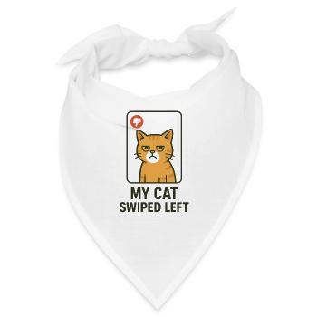 Meine Katze hat links geswiped Dating App - Bandana - Weiß - Vorne