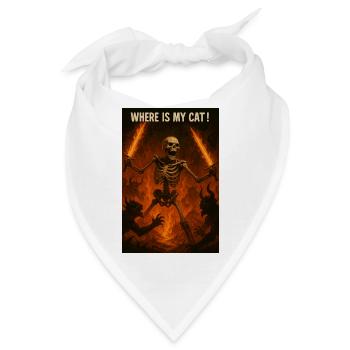 Where is my Cat! - Bandana - Weiß - Vorne