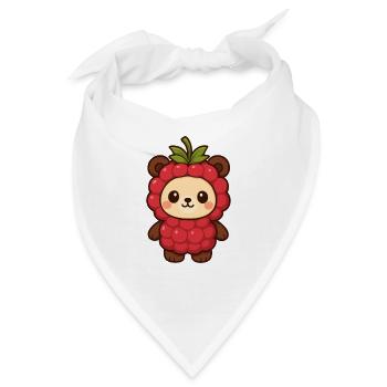 BearyBerry, Himbeerbärchen, fruchtig süß - Bandana - Weiß - Vorne
