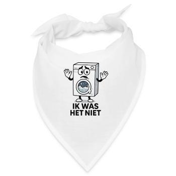 Traurige Waschmaschine Karikatur - Bandana - Weiß - Vorne