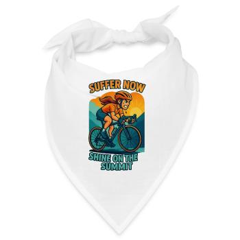 Rennradfahrerin Shirt Suffer Now Shine Summit - Bandana - Weiß - Vorne