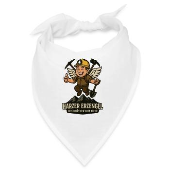 Harzer Erzengel Bergbau Kumpel Spitzhacke - Bandana - Weiß - Vorne