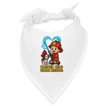 Kleiner Held Große Mission - Bandana - Weiß - Vorne