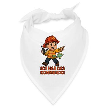 Feuerwehr Junge Kind Kommando - Bandana - Weiß - Vorne