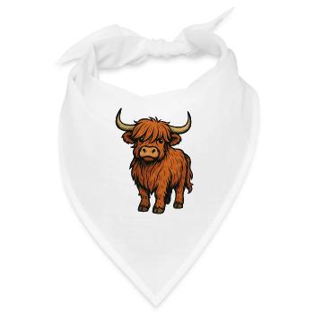 Hochland-Kuh - Bandana - Weiß - Vorne