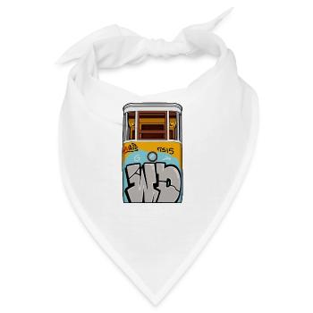 Urban Art in Vintage-Umgebungen - Bandana - Weiß - Vorne